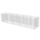 NNEVL Gabion Raised Bed Galvanised Steel 450x90x100 cm