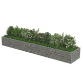 NNEVL Gabion Raised Bed Galvanised Steel 450x90x50 cm