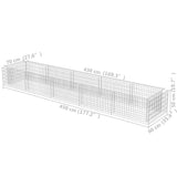 NNEVL Gabion Raised Bed Galvanised Steel 450x90x50 cm