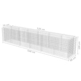 NNEVL Gabion Raised Bed Galvanised Steel 540x90x100 cm