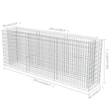 NNEVL Gabion Raised Bed Galvanised Steel 270x50x100 cm