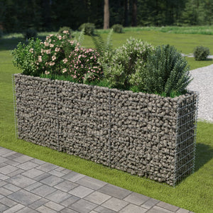 NNEVL Gabion Raised Bed Galvanised Steel 270x50x100 cm