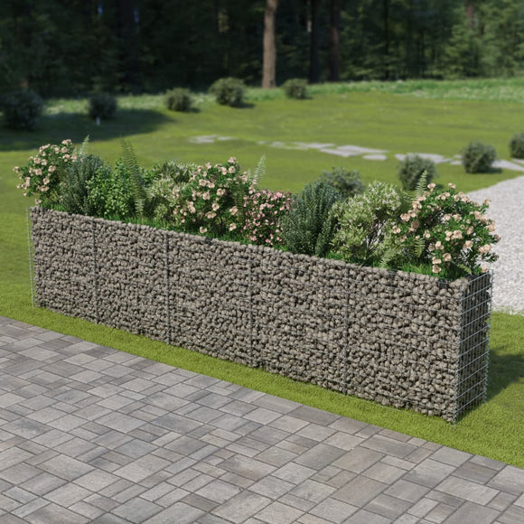 NNEVL Gabion Raised Bed Galvanised Steel 450x50x100 cm