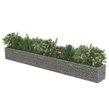 NNEVL Gabion Raised Bed Galvanised Steel 450x50x50 cm