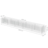 NNEVL Gabion Raised Bed Galvanised Steel 450x50x50 cm