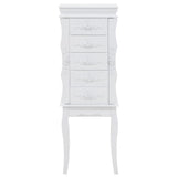NNEVL Free Standing Jewelery Cabinet White