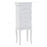 NNEVL Free Standing Jewelery Cabinet White