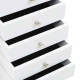 NNEVL Free Standing Jewelery Cabinet White