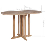 NNEVL Folding Butterfly Garden Table 120x70x75 cm Solid Teak Wood