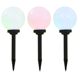 NNEVL Outdoor Solar Lamps 3 pcs LED Spherical 20 cm RGB