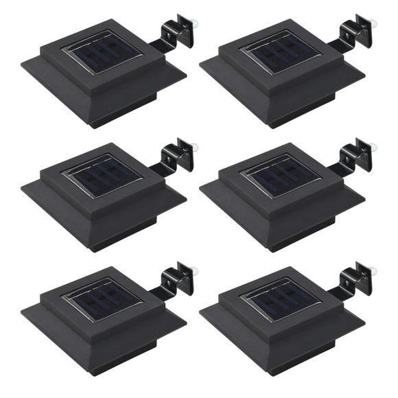 NNEVL Outdoor Solar Lamps 6 pcs LED Square 12 cm Black