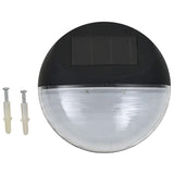 NNEVL Outdoor Solar Wall Lamps LED 12 pcs Round Black