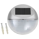 NNEVL Outdoor Solar Wall Lamps LED 12 pcs Round Silver