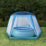 NNEVL Pool Tent Fabric 660x580x250 cm Blue