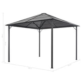 NNEVL Gazebo with Curtain Aluminium 3x3 m Black