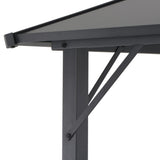 NNEVL Gazebo with Roof Aluminium 3x3 m Black