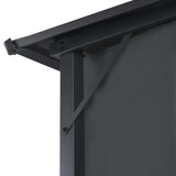 NNEVL Gazebo with Curtain Aluminium 4x3x2.6 m Black