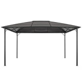 NNEVL Gazebo with Roof Aluminium 4x3x2.6 m Black