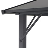 NNEVL Gazebo with Roof Aluminium 4x3x2.6 m Black