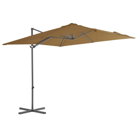 NNEVL Cantilever Umbrella with Steel Pole Taupe 250x250 cm