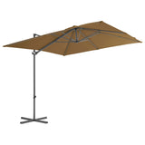 NNEVL Cantilever Umbrella with Steel Pole Taupe 250x250 cm