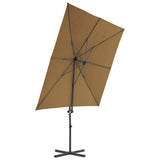 NNEVL Cantilever Umbrella with Steel Pole Taupe 250x250 cm