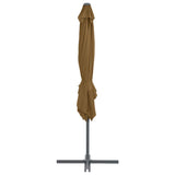 NNEVL Cantilever Umbrella with Steel Pole Taupe 250x250 cm