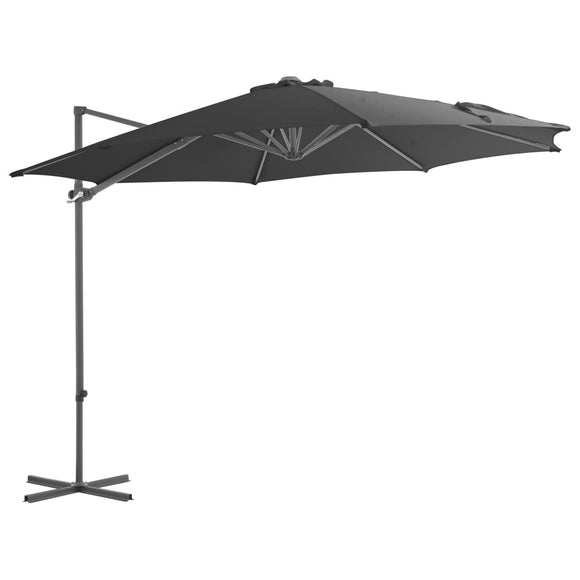 NNEVL Cantilever Umbrella with Steel Pole Anthracite 300 cm