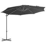 NNEVL Cantilever Umbrella with Steel Pole Anthracite 300 cm
