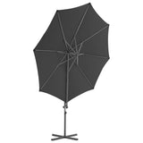NNEVL Cantilever Umbrella with Steel Pole Anthracite 300 cm