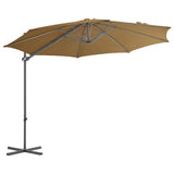 NNEVL Cantilever Umbrella with Steel Pole Taupe 300 cm