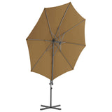 NNEVL Cantilever Umbrella with Steel Pole Taupe 300 cm