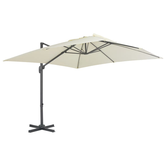 NNEVL Cantilever Umbrella with Aluminium Pole 300x300 cm Sand