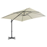 NNEVL Cantilever Umbrella with Aluminium Pole 300x300 cm Sand