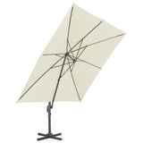 NNEVL Cantilever Umbrella with Aluminium Pole 300x300 cm Sand