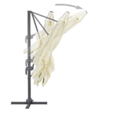 NNEVL Cantilever Umbrella with Aluminium Pole 300x300 cm Sand