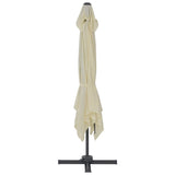 NNEVL Cantilever Umbrella with Aluminium Pole 300x300 cm Sand