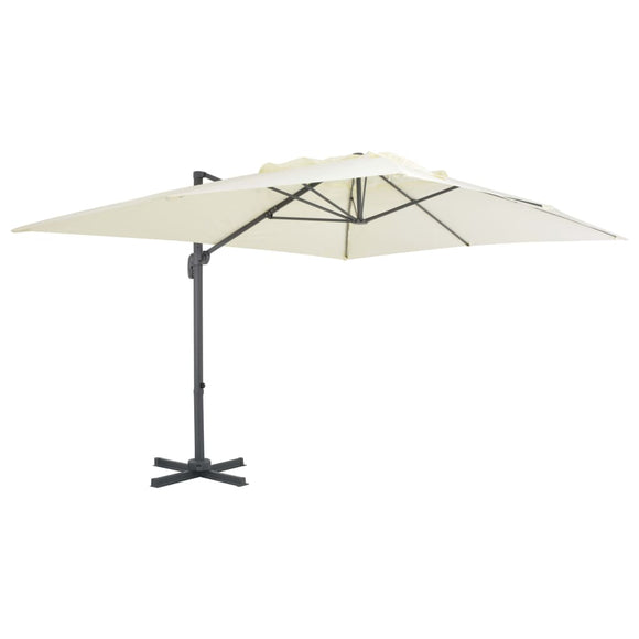 NNEVL Cantilever Umbrella with Aluminium Pole 400x300 cm Sand