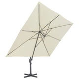 NNEVL Cantilever Umbrella with Aluminium Pole 400x300 cm Sand