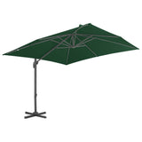NNEVL Cantilever Umbrella with Aluminium Pole 400x300 cm Green