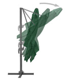 NNEVL Cantilever Umbrella with Aluminium Pole 400x300 cm Green