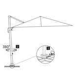 NNEVL Cantilever Umbrella with Aluminium Pole 300x300 cm Anthracite
