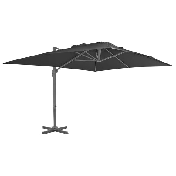 NNEVL Cantilever Umbrella with Aluminium Pole 400x300 cm Anthracite