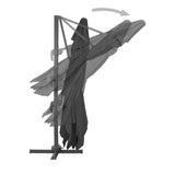 NNEVL Cantilever Umbrella with Aluminium Pole 400x300 cm Anthracite