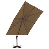 NNEVL Cantilever Umbrella with Aluminium Pole 300x300 cm Taupe