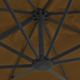 NNEVL Cantilever Umbrella with Aluminium Pole 300x300 cm Taupe