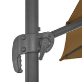 NNEVL Cantilever Umbrella with Aluminium Pole 300x300 cm Taupe