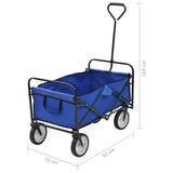 NNEVL Folding Hand Trolley Steel Blue
