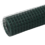 NNEVL Chicken Wire Fence Steel with PVC Coating 25x0.5 m Green