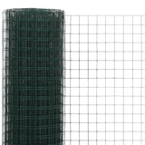 NNEVL Chicken Wire Fence Steel with PVC Coating 25x1.5 m Green